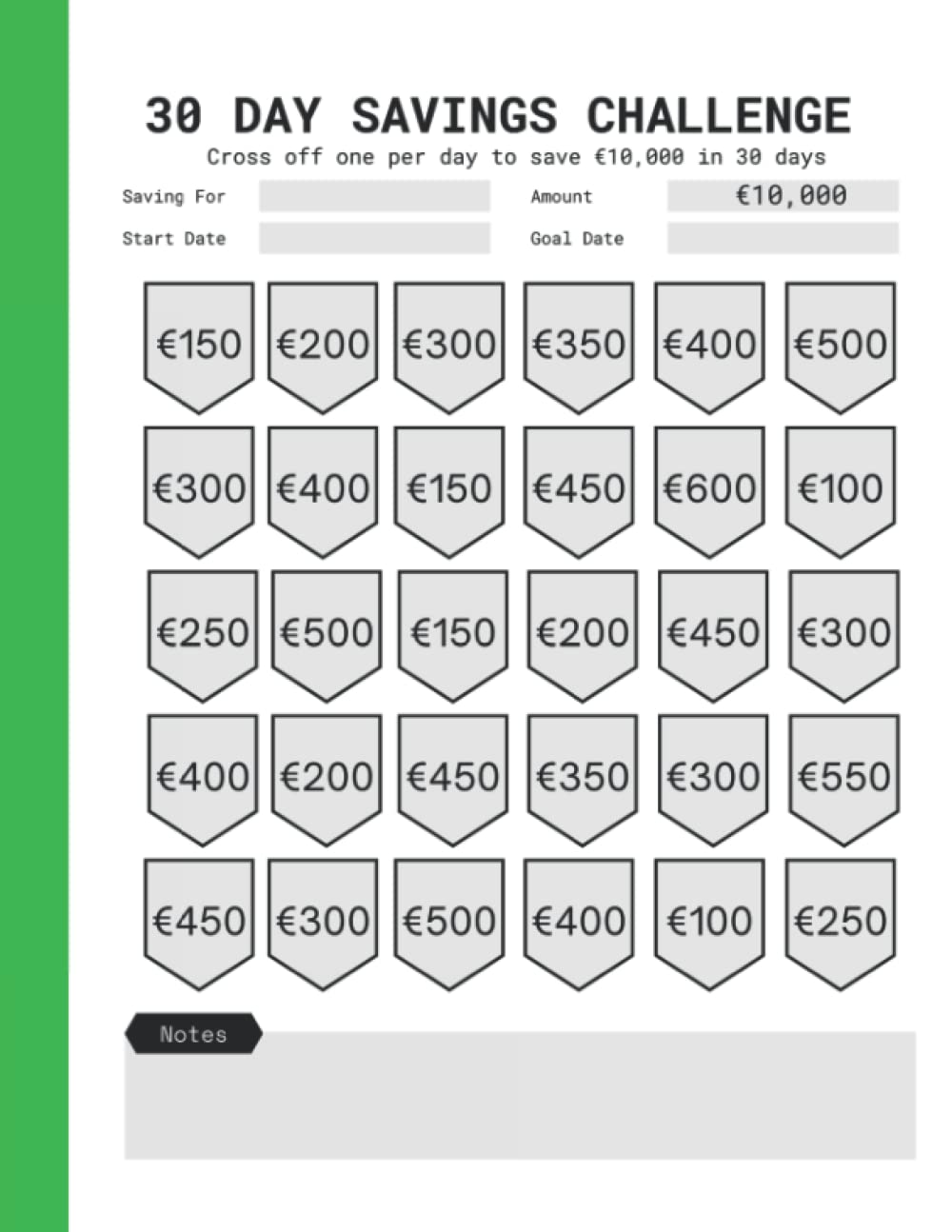 まる　100Days Saving Challenge Box　ハートクマ $20,000 Savings Challenge in 26 Weeks - M024 – mrsneat